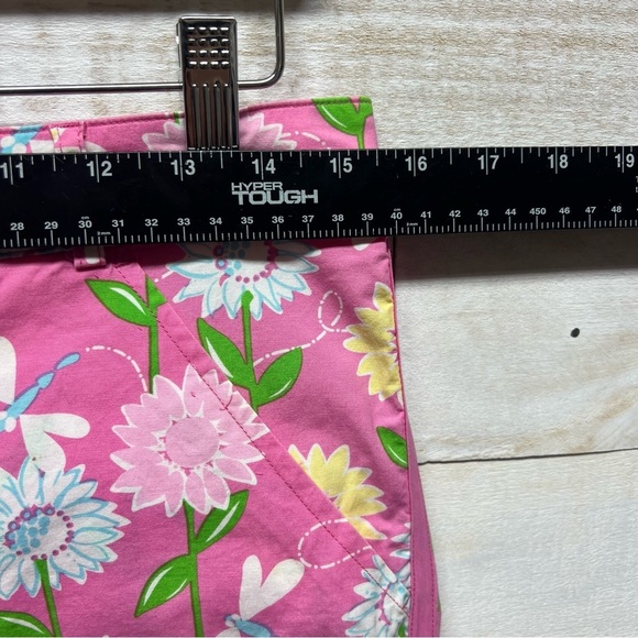 Lilly Pulitzer Pants Size 4 Pink Floral Crop‎ Chino Pockets - Picture 10 of 12